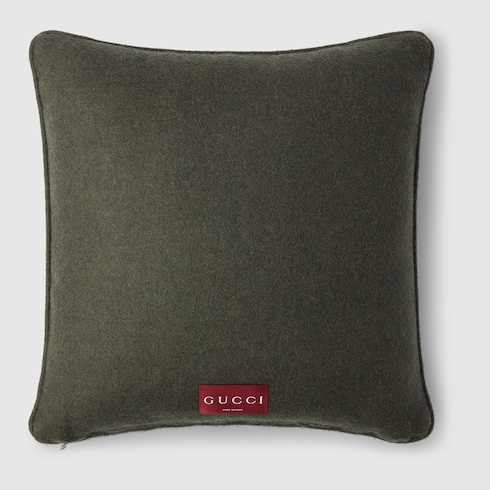 Cuscino in lana e cashmere GG jacquard