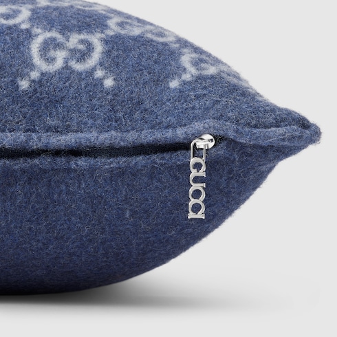 Cojín de jacquard de cashmere y lana con GG