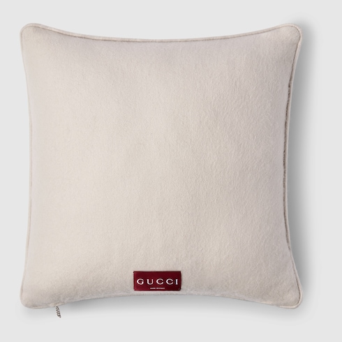 Cuscino in lana e cashmere GG jacquard