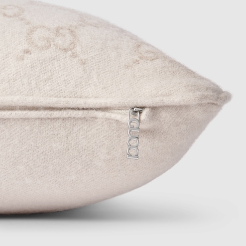 GG wool cashmere jacquard cushion