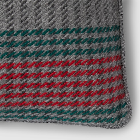 Kissen aus Kaschmirjacquard mit Web