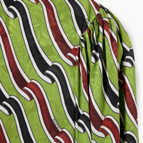 Vestido de seda estampado