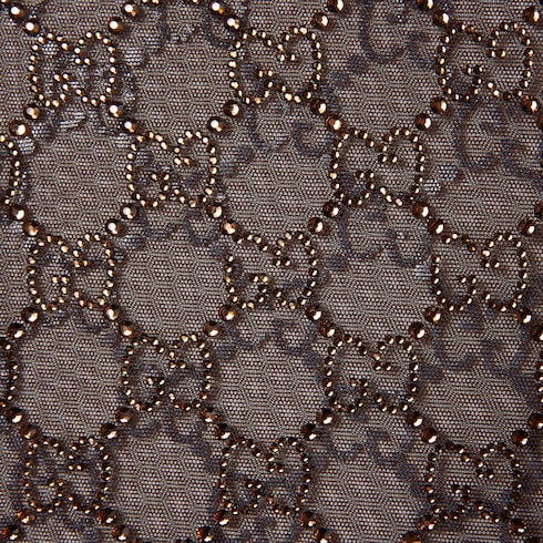 Leggings in tulle con cristalli GG