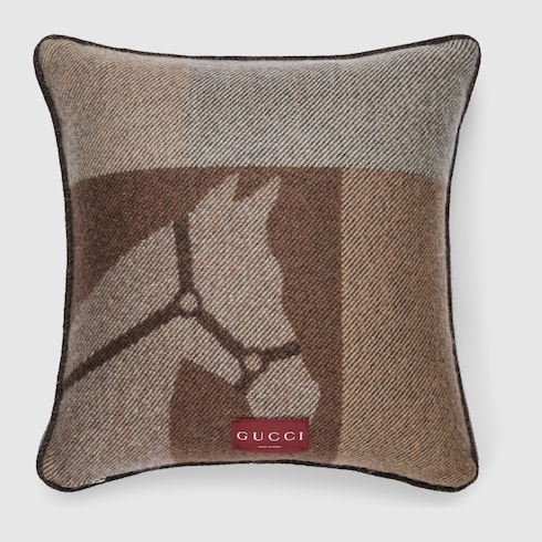 Wool jacquard cushion