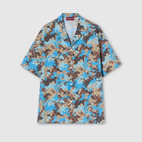 Bowling-Shirt aus Baumwollpopeline mit Print