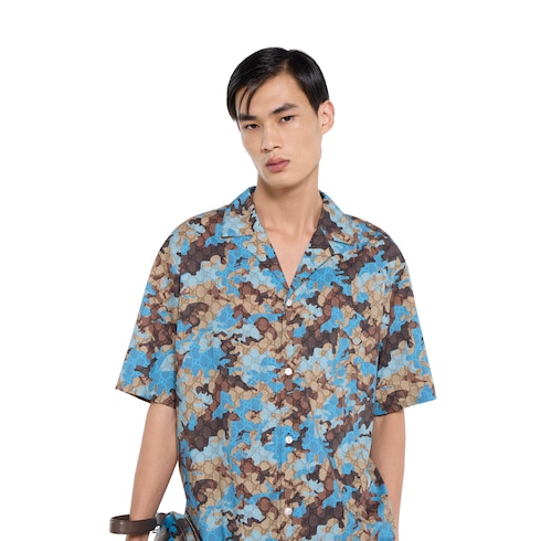 Camisa Bowling de popelina con estampado