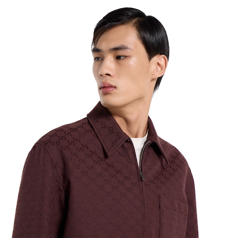 Veste zippée en toile GG