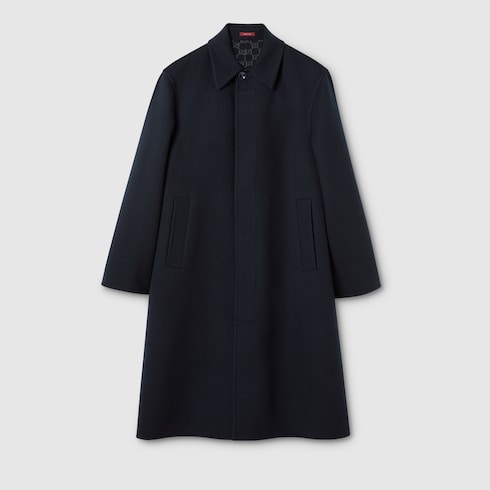 Reversible double wool coat