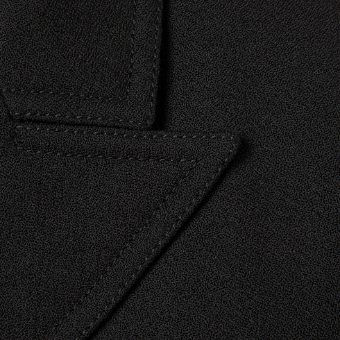 Caban à double boutonnage en sablé de laine