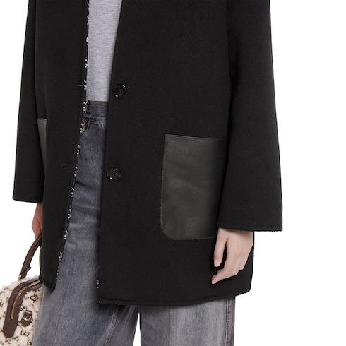 Cappotto reversibile in lana e seta