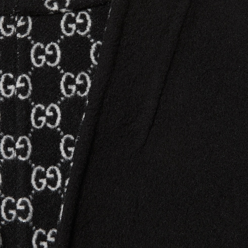 Manteau réversible en laine et soie