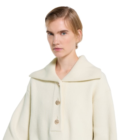 Jersey acanalado de cashmere y lana