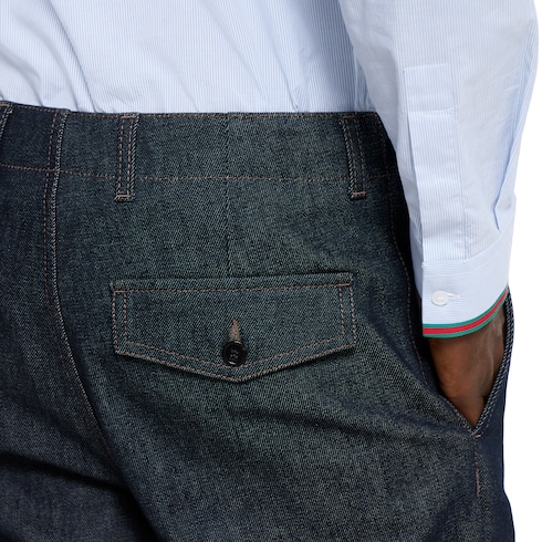 Hose aus Baumwolldenim mit GG Einsätzen