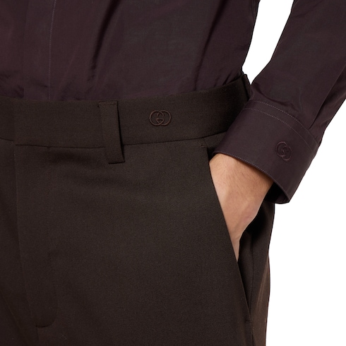 Pantalón de lana grain de poudre