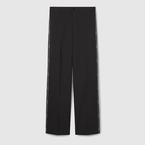 Pantalon en laine avec liseré Gucci 