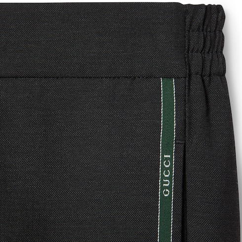 Wool trousers with Gucci selvedge detail 