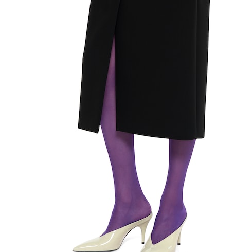 Wool crêpe skirt with Gucci detail