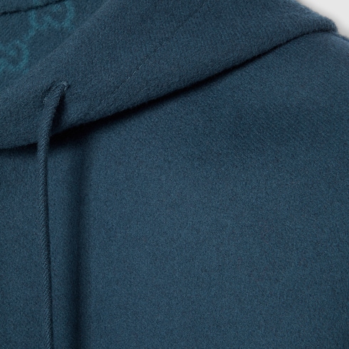 Veste zippée réversible en laine double