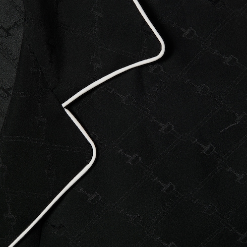 Chemise en jacquard de soie à détail Mors