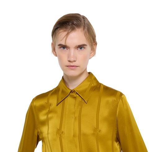 Camisa de jacquard de seda ecuestre