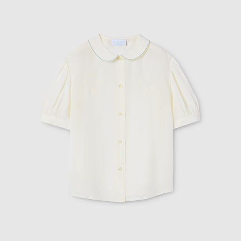 Camicia bambino ricamata in seta