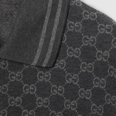 Polo GG en jacquard de piqué de coton