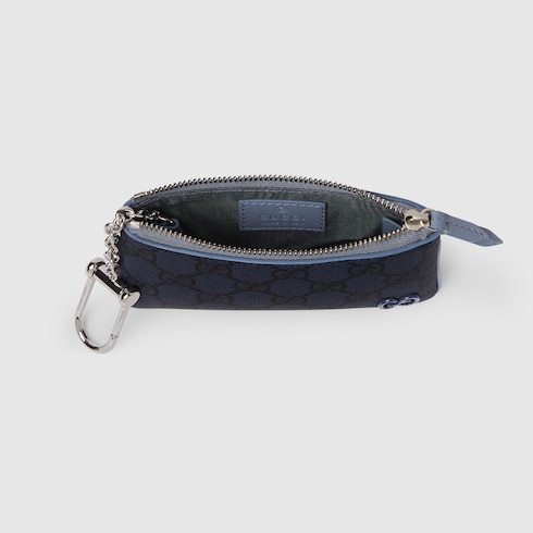Dusty blue trim key pouch