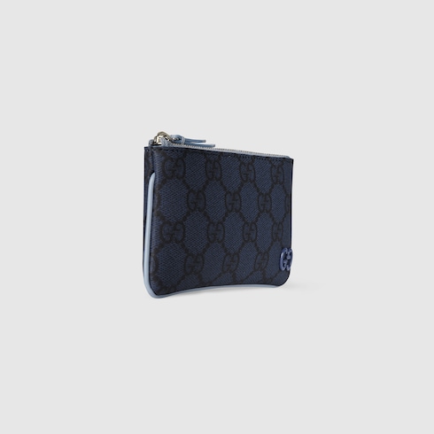 Dusty blue trim key pouch