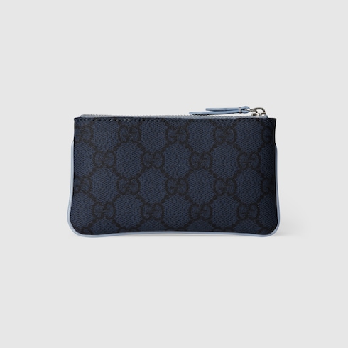 Dusty blue trim key pouch