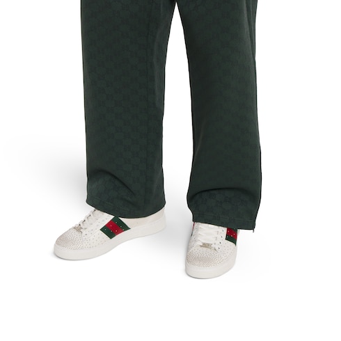 Gucci Ace con tachuelas y tribanda Web hombre