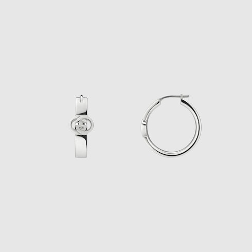 Gucci Interlocking系列环形耳环