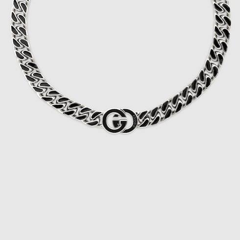 Collar de cadena plana Gucci Interlocking