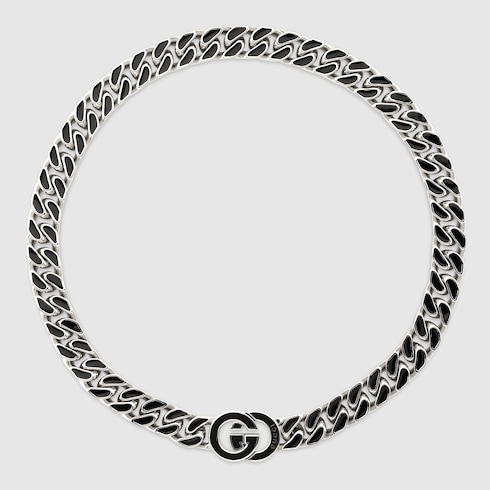 Collana a catena piatta Gucci Interlocking