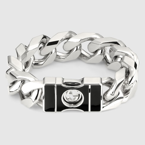 Bracelet chaîne Gucci Interlocking avec boucle