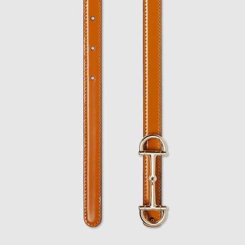 Reversible thin belt with Horsebit
