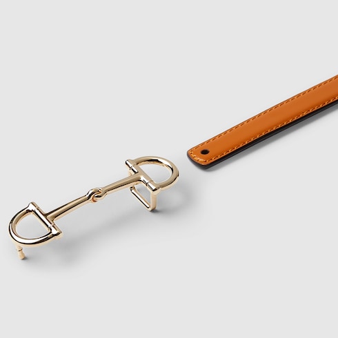 Reversible thin belt with Horsebit
