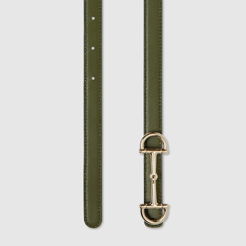 Reversible thin belt with Horsebit
