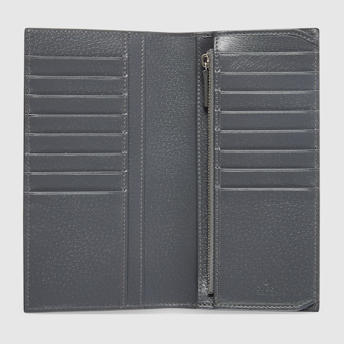 Längliche GG Brieftasche mit grauer Innenseite