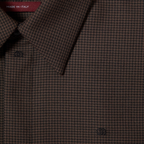  GG houndstooth wool jacquard shirt