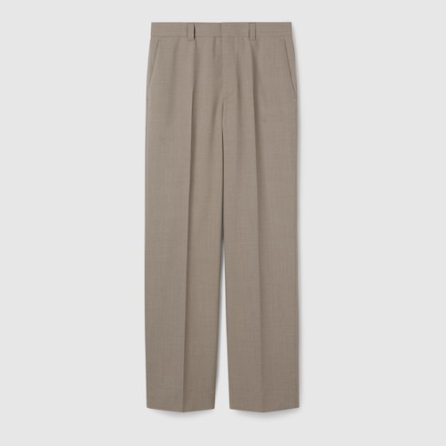 Wool mouliné trousers