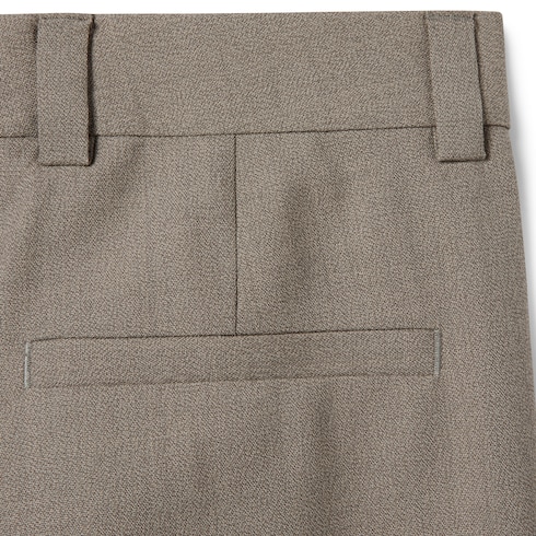 Pantalon en laine moulinée