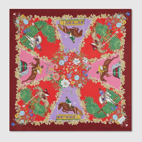 Printed silk twill carré