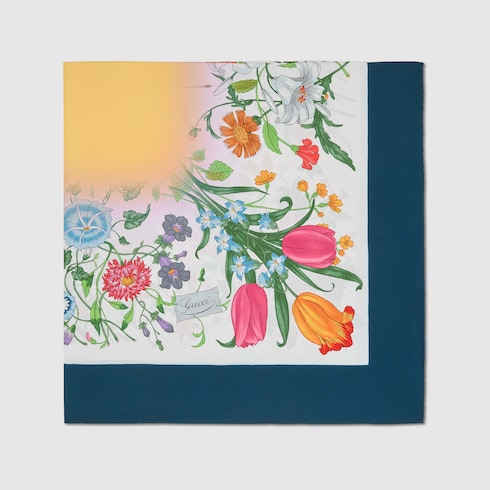 Vierecktuch aus Seide mit Print, 90 x 90 Projekt