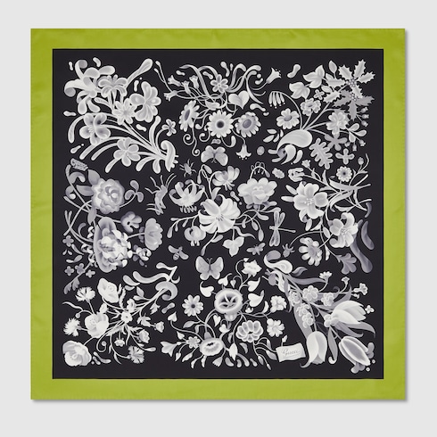 Pañuelo cuadrado seda motivo proyecto 90 x 90