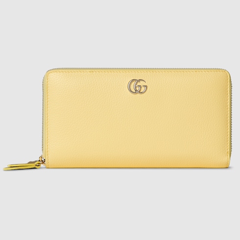 Bi-colour GG Marmont zip around wallet