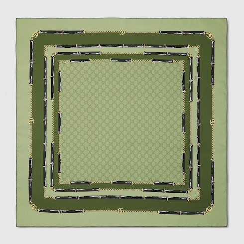 Carré en jacquard de soie GG à imprimé