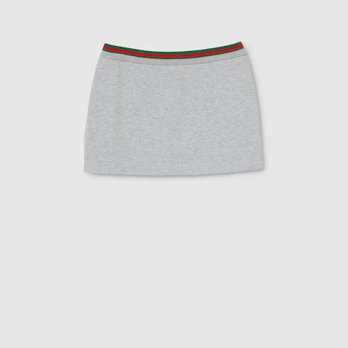 Cotton jersey skirt with Web 