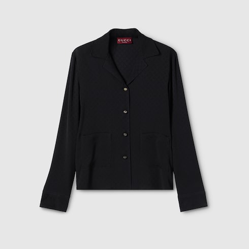 Camisa de jacquard de seda