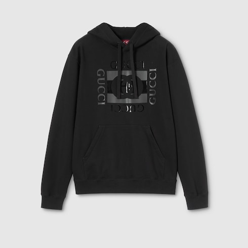 Sweat-shirt en jersey de coton à imprimé