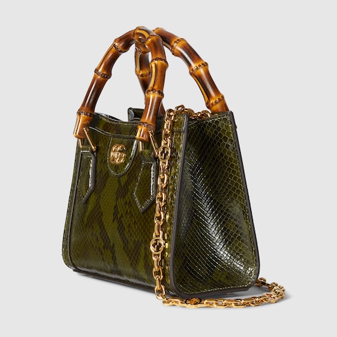 Kleiner Gucci Diana Shopper aus Pythonleder